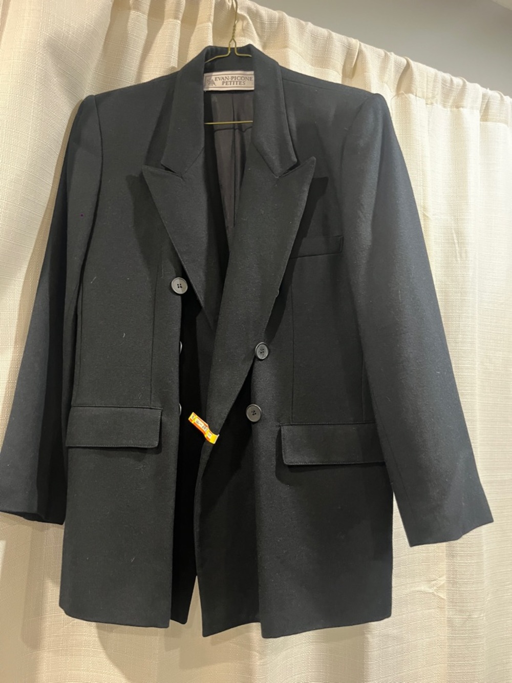 Evan Picone Black Wool Blazer